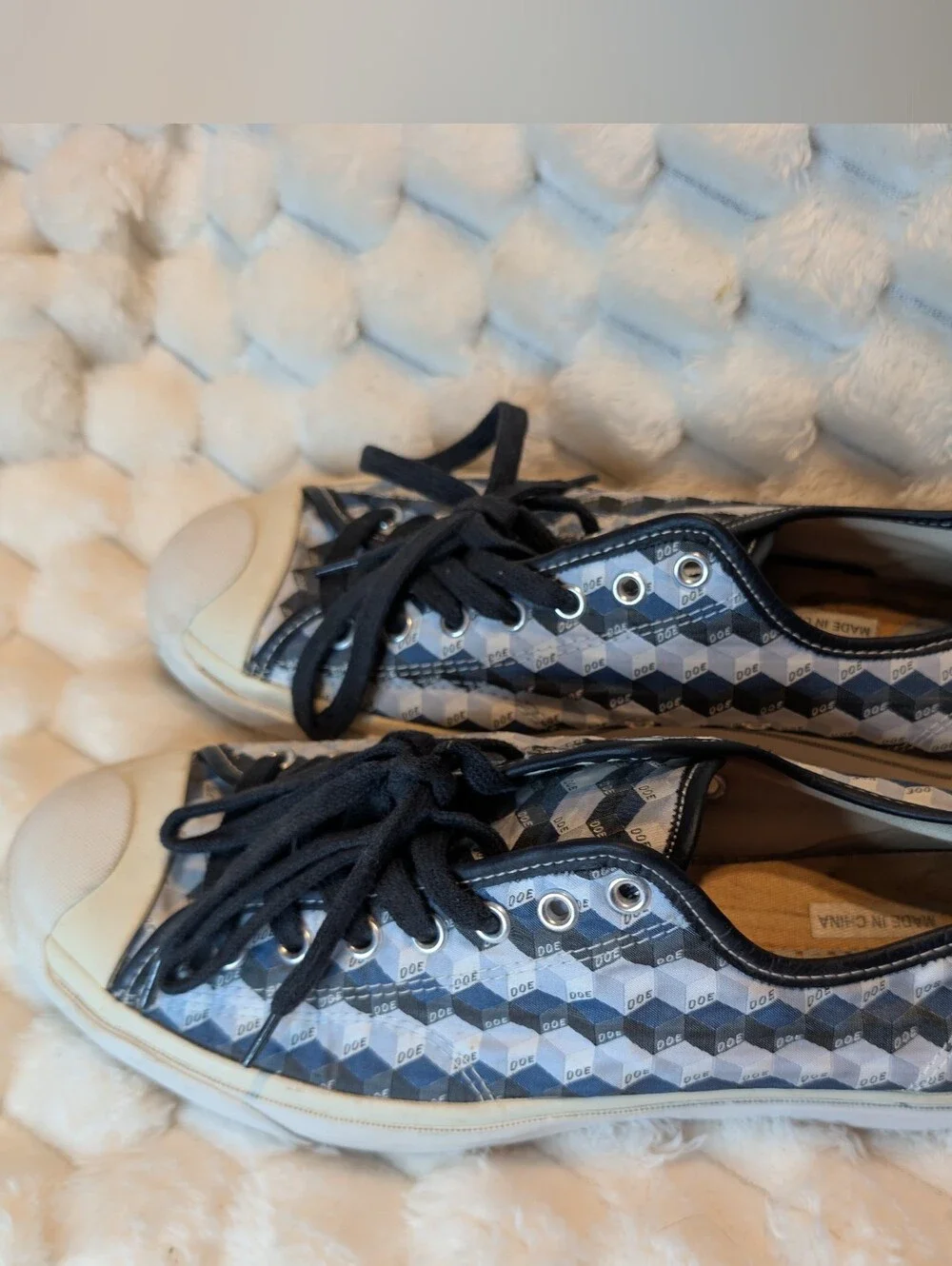 Converse Jack Purcell 3D Geometric Cube Low Top Sneakers Men's 10 / Women's 11.5